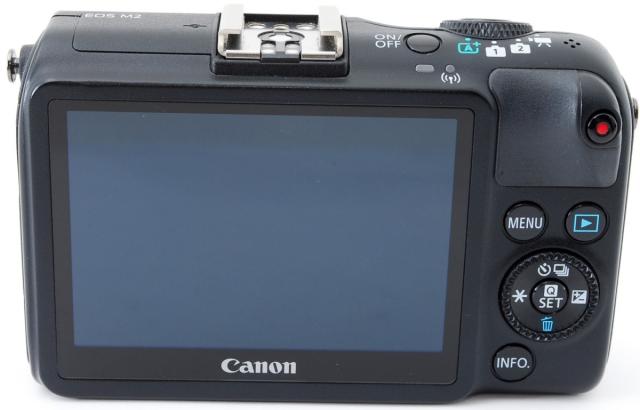 CANON キヤノン 鏡鑑受け答え 中古 Wi-Fi積み上げる EOS M2 上半身 黒いこと