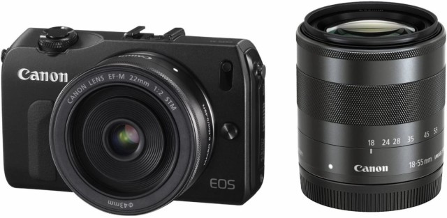 キヤノン ミラーレス CANON EOS M ダブルレンズキット ブラック 中古 新品SDカード付き 届いてすぐに使える