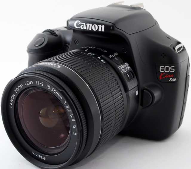 キヤノン デジタル一眼 CANON EOS Kiss x50 レンズキット 中古 新品SDカード付き 届いてすぐに使える