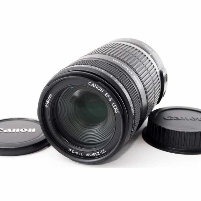 キヤノン 望遠レンズ 中古 保証 CANON EF-S 55-250mm F4-5.6 IS APS-C対応