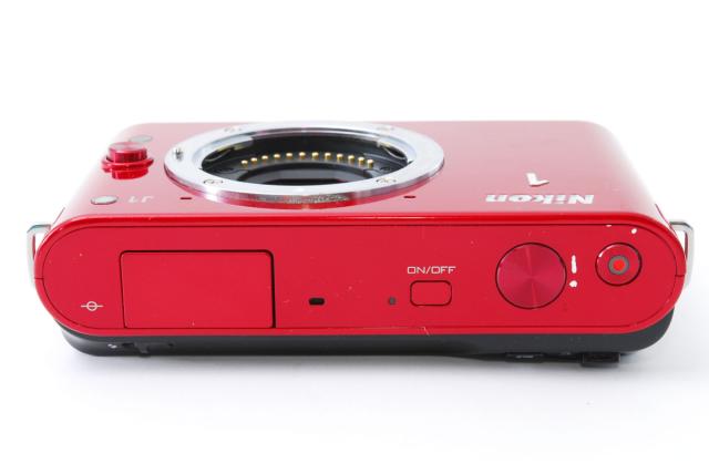 ニコン ミラーレス Nikon 1 J1 ダブルズームキット レッド 中古 新品SD