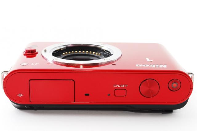ニコン ミラーレス一眼 Nikon 1 J1 レンズキット レッド 中古 新品SD
