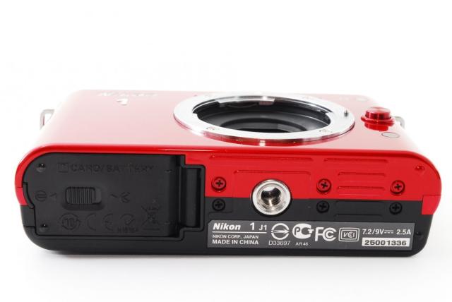 ニコン ミラーレス一眼 Nikon 1 J1 レンズキット レッド 中古 新品SD