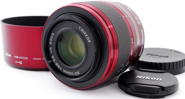 【美品】Nikon NIKKOR 30-110mm VR 望遠 交換レンズ ニコン Nikon ミラーレス 望遠レンズ 1 NIKKOR VR 30-110mm レッド