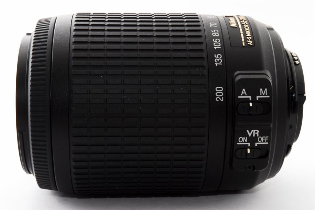 ニコン 望遠レンズ おすすめ Nikon AF-S DX VR 55-200mm 中古 付属品充実(レンズフード等々)