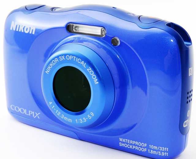 デジタルカメラ 防水 Nikon ニコン COOLPIX W100 ブルー Wi-Fi搭載 ...