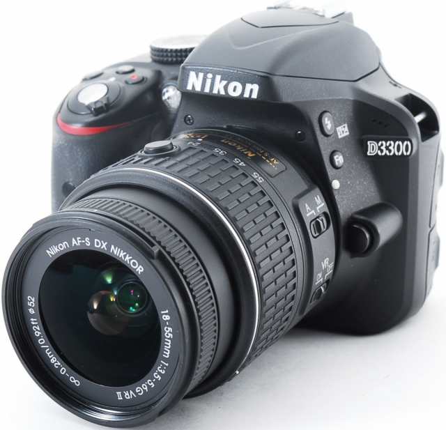 ニコン デジタル一眼 Nikon D3300 レンズキット 中古 新品SDカード付き 届いてすぐに使える 予備バッテリー＆レンズフード付きの通販は