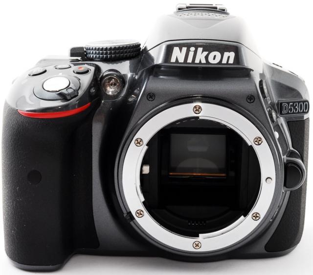 Nikon ニコン D5300 グレー レンズキット 新品SD32GB付き ショット数1196回 希少グレー Nikon D5300 Wi-Fi搭載 レンズキット #8131