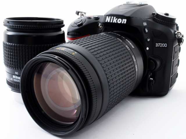 ニコン デジタル一眼 Nikon D7200 ダブルズーム 中古 Wi-Fi搭載 新品SDカード付き 届いてすぐに使える