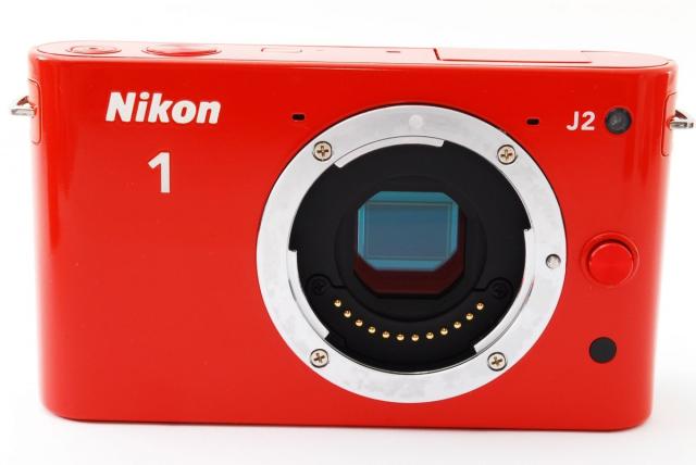 ミラーレス 中古 スマホに送れる Nikon ニコン 1 J2 オレンジ