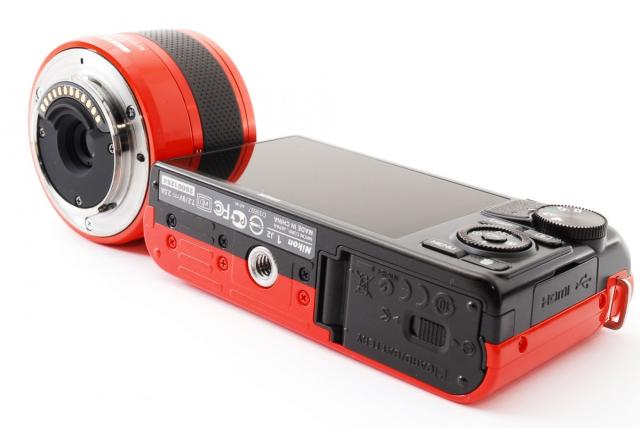 ミラーレス 中古 スマホに送れる Nikon ニコン 1 J2 オレンジ