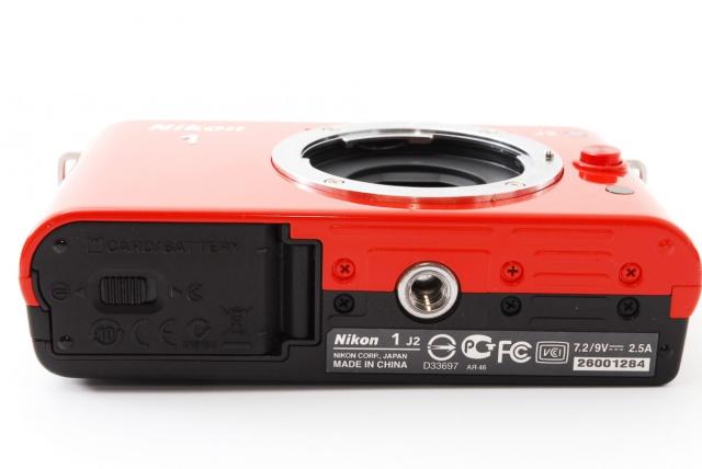 ミラーレス 中古 スマホに送れる Nikon ニコン 1 J2 オレンジ