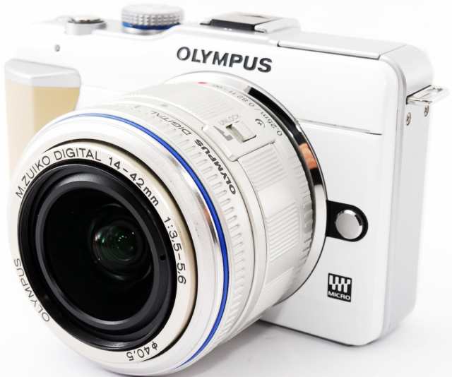 オリンパス ミラーレス OLYMPUS ペン E-PL1 レンズキット ホワイト 中古 SDカード付き 届いてすぐに使える