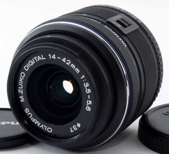 オリンパス 標準レンズ OLYMPUS M.ZUIKO DIGITAL 14-42mm F3.5-5.6 II R ブラック 中古 美品 保証