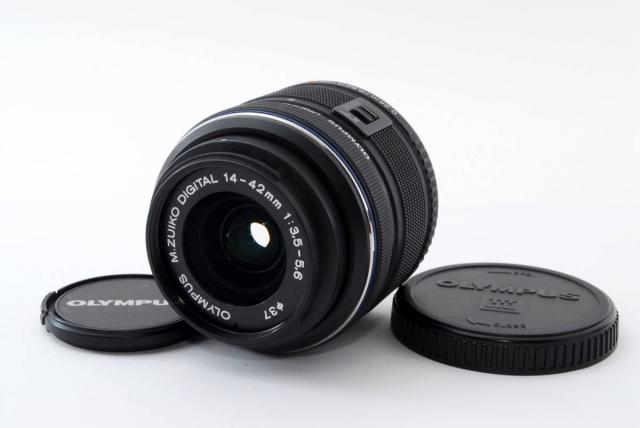 オリンパス 標準レンズ OLYMPUS M.ZUIKO DIGITAL 14-42mm F3.5-5.6 II R ブラック 中古 保証_1