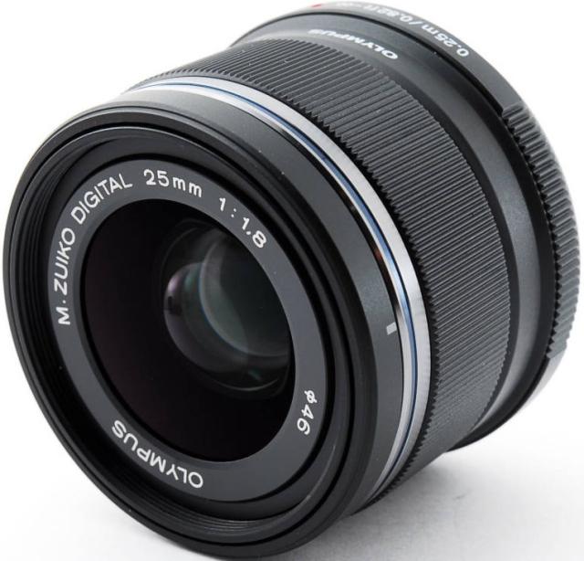 オリンパス 交換レンズ OLYMPUS M.ZUIKO DIGITAL 25mm F1.8 ブラック 中古 保証
