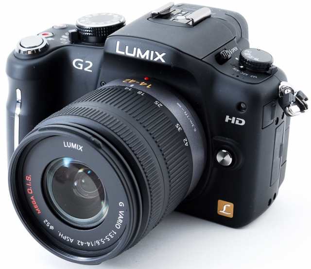 ミラーレス Panasonic パナソニック LUMIX DMC-G2K レンズキット コンフォートブラック 中古 新品SDカード付き 届いてすぐに使える