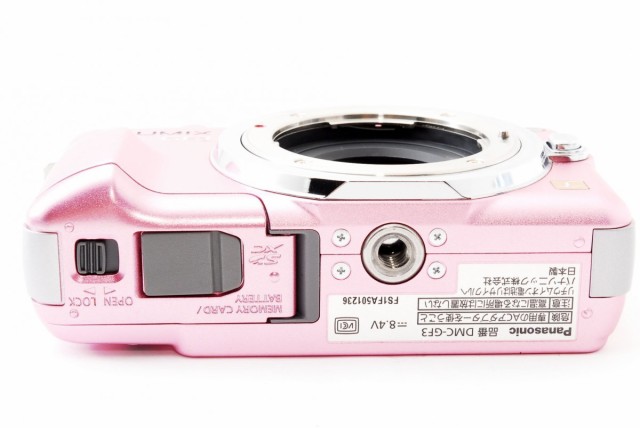 パナソニック ミラーレス Panasonic LUMIX DMC-GF3 レンズキット フェアリーピンク 中古 新品SDカード付き 届いてすぐに使える