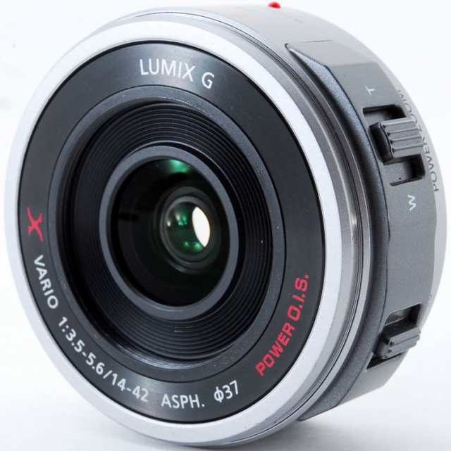 パナソニック 交換レンズ 中古 Panasonic LUMIX G X VARIO PZ 14-42mm/F3.5-5.6 ASPH./ POWER O.I.S. シルバー H-PS14042-S