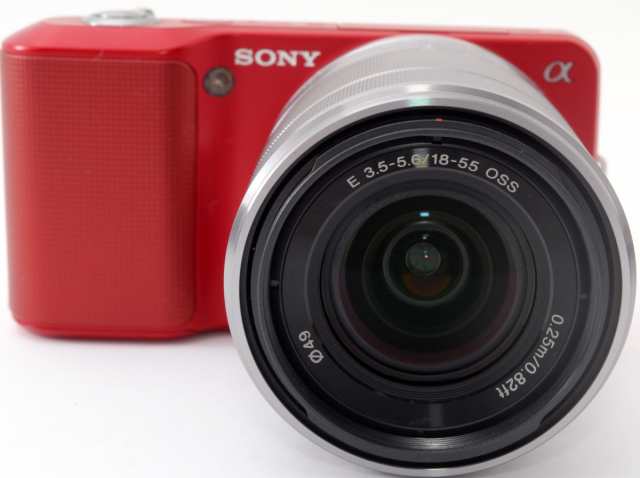 ソニー SONY ミラーレス α NEX-3 レンズキット レッド 中古 新品SD