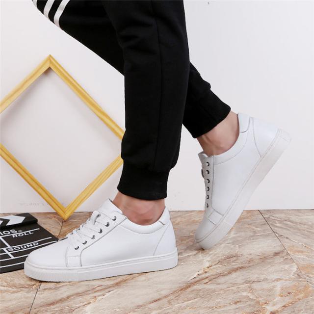 新店キャンペーン レビュー投稿ポイント返還 革靴 メンズ スニーカー カジュアルシューズ 白スニーカー 無地 身長アップ6cm 皮革 快の通販はau Pay マーケット 総合オンラインショップ