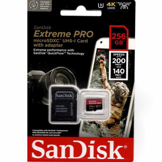 SanDisk Extreme PRO マイクロsdカード microSDカード 256GB microsd