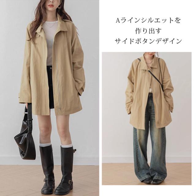 ＜1点9,550円！クーポン利用で＞ トレンチコート アウター トップス レディース 春秋冬 新作 送料無料 スプリングコート ロングコート 冬コート ミリタリー系 アウター モッズコート ゆったり 軽い 韓国 ファッション 入学式 入園式_2