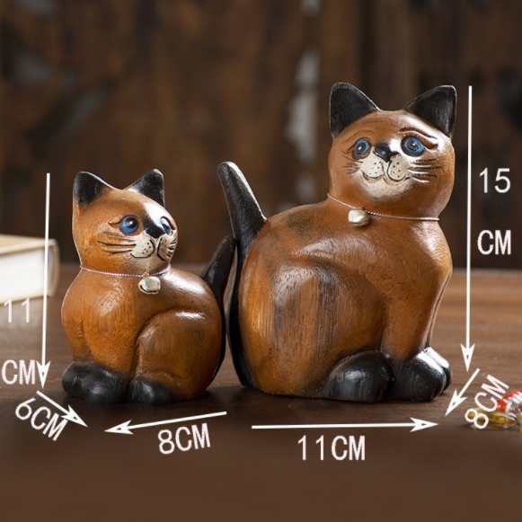 アンティーク 木彫 彫刻 猫 ネコ 置物 売れ筋オススメ www.baumarkt
