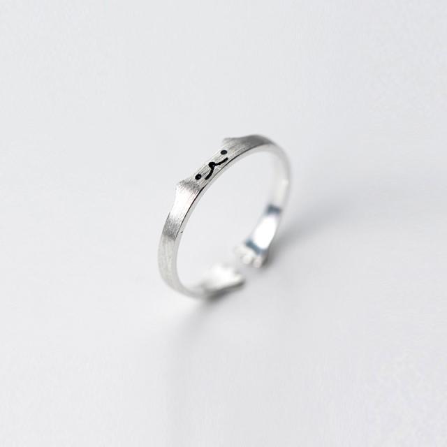 S925シルバー猫耳リング レディース ねこモチーフの指輪の通販はau Pay マーケット Maｍdiamond