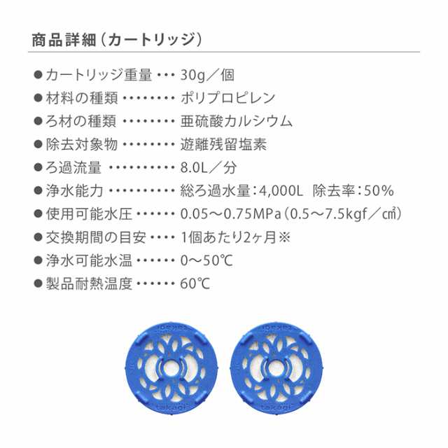 シャワーヘッド シャワー キモチイイ浄水シャワピタ JSB222 タカギ ...