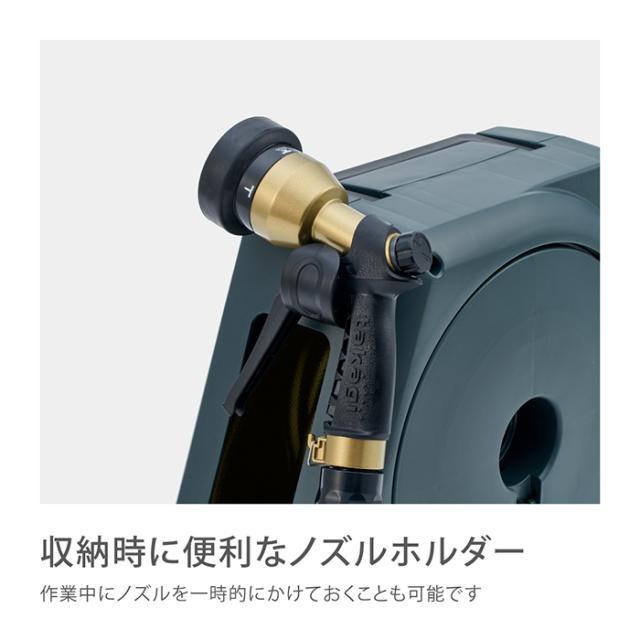 ロイヤルガーデナーズクラブコンパクトガーデンリール?U 10m グリーン×ゴールド おしゃれ VCBNG029 安心の2年間保証_6