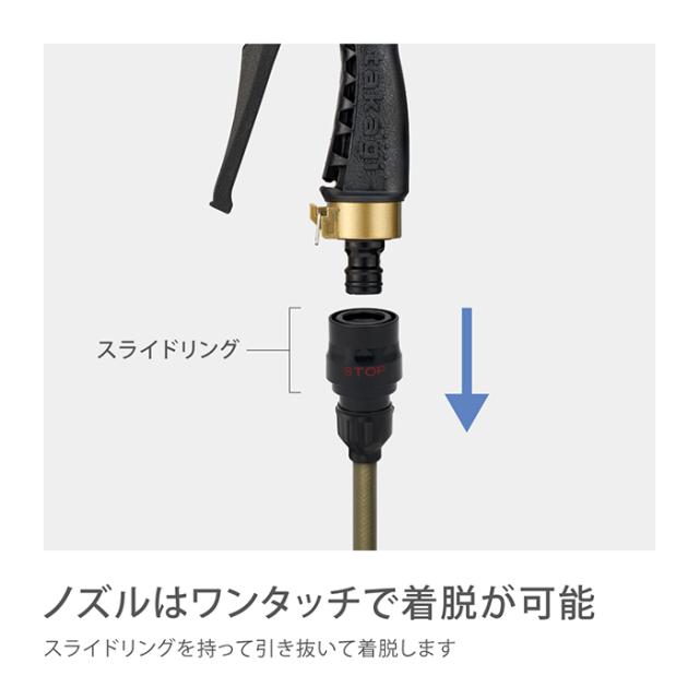 ロイヤルガーデナーズクラブコンパクトガーデンリール?U 10m グリーン×ゴールド おしゃれ VCBNG029 安心の2年間保証_11