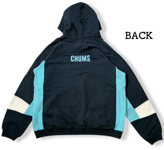 【2025秋冬新作】CHUMS チャムス カーンズパネルフーディー プルオーバーパーカー 長袖 オーバーサイズ ゆったり アウトドア スポーティ メンズ レディース 保温 裏起毛 ロゴ インレー生地 CH00-1539_2