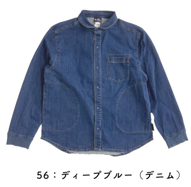 gym master ジムマスター 10ozストレッチデニムシャツカツラギシャツジャケット 丸襟 メンズ レディース デニムジャケット 長袖シャツ アウター カバーオール カジュアル アウトドア G221718_10