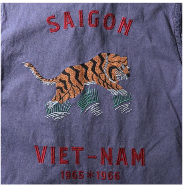 Houston ヒューストン ピグメントベトナムジャケット メンズ 刺繍