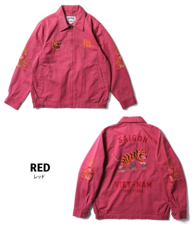 Houston ヒューストン ピグメントベトナムジャケット メンズ 刺繍