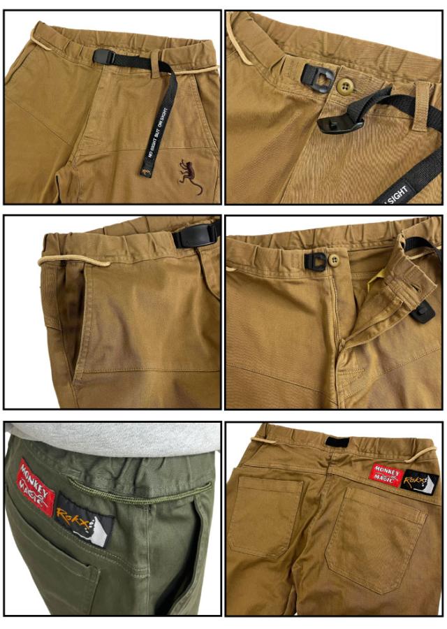 Rokx ロックス モンキーマジック M.M CLIMB PRO PANT クライミングパンツ コラボ イージーパンツ メンズ ロングパンツ レディース アウトドア キャンプ 登山 ボルダリング トレッキング クライマー RXMF241020M 裾上げ不可_6