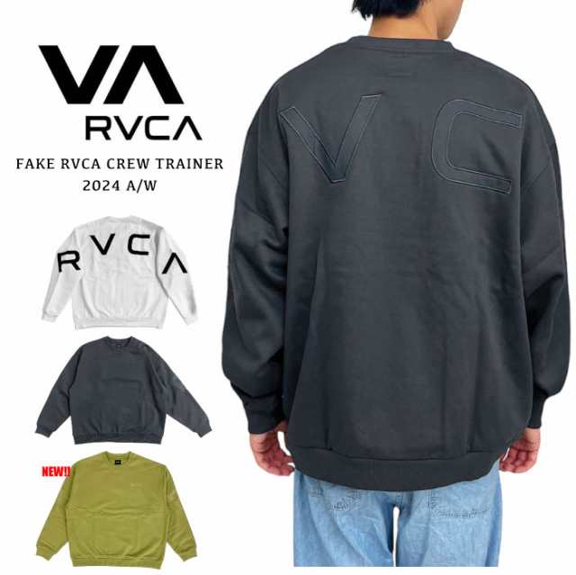 【2024年秋冬新作】【新色追加】RVCA ルーカ FAKE RVCA CREW オーバーサイズ スウェットトレーナー メンズ レディース ストリート サーフ