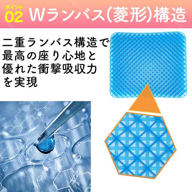 ゲルクッション ランバス 体圧分散 ジェルクッション 座椅子 運転 無重力 最新モデル 骨盤 低反発 2020 極厚 痔 衝撃吸収 カバー付き 座の通販はau  PAY マーケット - Authentic One
