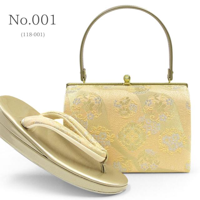 草履バッグセット 留袖 草履 バッグ セット バッグセット 草履バッグ アールヌーヴォー 草花模様 礼装 黒留袖 M L LL フリーサイズ 小さいサイズ 大きいサイズ 金 淡金 結婚式 披露宴 入学式 卒業式 お宮参り フォーマル_6