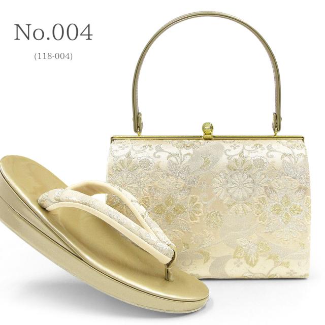 草履バッグセット 留袖 草履 バッグ セット バッグセット 草履バッグ アールヌーヴォー 草花模様 礼装 黒留袖 M L LL フリーサイズ 小さいサイズ 大きいサイズ 金 淡金 結婚式 披露宴 入学式 卒業式 お宮参り フォーマル_9