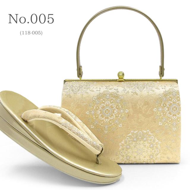 草履バッグセット 留袖 草履 バッグ セット バッグセット 草履バッグ アールヌーヴォー 草花模様 礼装 黒留袖 M L LL フリーサイズ 小さいサイズ 大きいサイズ 金 淡金 結婚式 披露宴 入学式 卒業式 お宮参り フォーマル_10