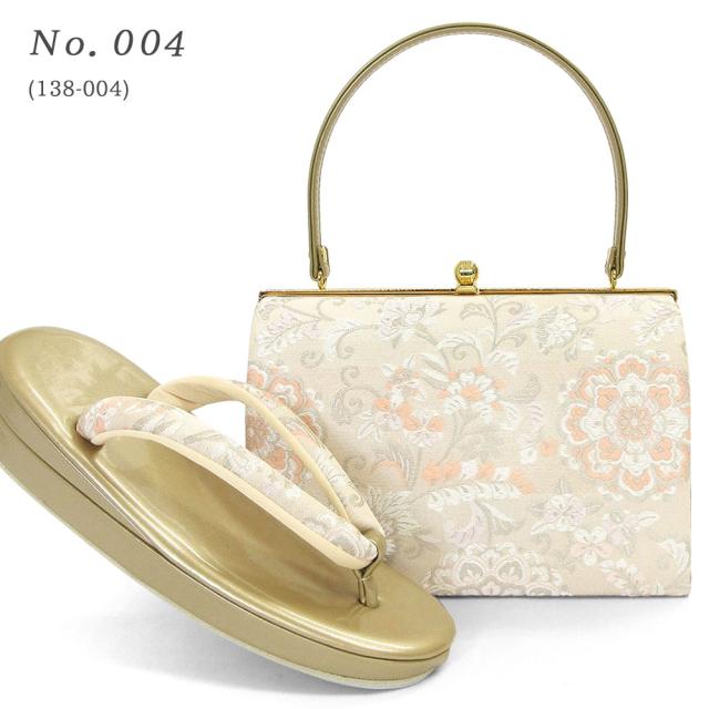 草履バッグセット 留袖 草履 バッグ セット バッグセット 草履バッグ 花模様 古典柄 礼装 黒留袖 / M L LL フリーサイズ 小さいサイズ 大きいサイズ 金 淡金 / 結婚式 披露宴 入学式 卒業式 お宮参り フォーマル レディース_9