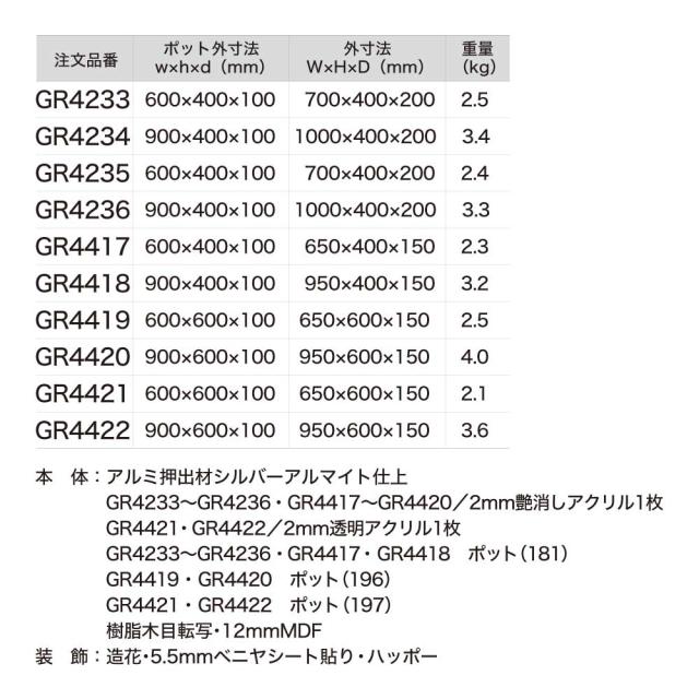 卓上パーテーション フェイクグリーン 950×600×150 スモーク つや消し アクリル 飛沫防止 【正規代理店】 ベルク 人工観葉植物 人工植物 造花 卓上間仕切りポット 卓上ポット オフィス クリニック 受付 デスク インテリア BELK GreenMode 国産 屋内用 GR4420_6