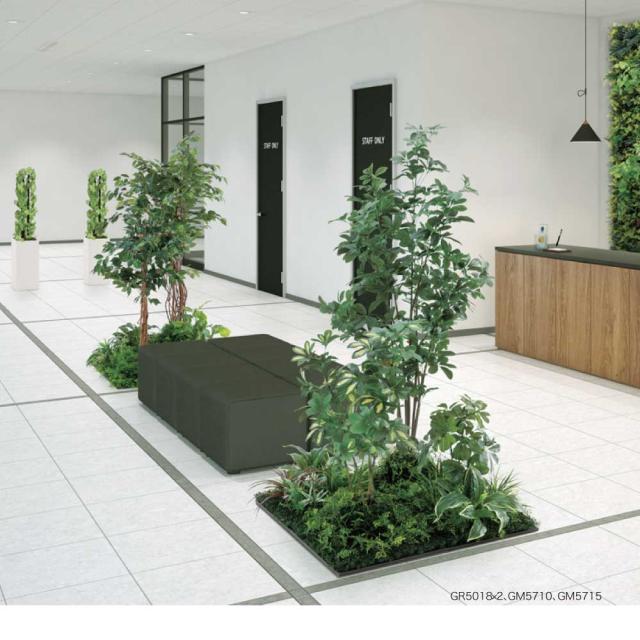 連接樹木 フロアグリーン フェイクグリーン パーテーション 人工観葉植物 500×1000×500 【正規代理店】 ベルク シェフレラ 土植型 単品 連接 間仕切り 人工樹木 造花 空間演出 オフィス クリニック エントランス ロビ 店舗 受付 インテリア 国産 BELK GreenMode GR5062_5