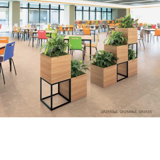 スタッキングプランター パーテーション フェイクグリーン 人工観葉植物 500×700×500 【正規代理店】 ベルク 木目 ボックス プランター 間仕切り 人工樹木 造花 空間演出 オフィス クリニック エントランス 店舗 受付 インテリア 国産 屋内用 BELK GreenMode GR2551_3