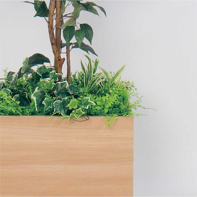 樹木プランター パーテーション フェイクグリーン 人工観葉植物 700×1700×700 【正規代理店】 ベルク 四角形 間仕切り フィカスベンジャミン 人工樹木 造花 空間演出 オフィス クリニック エントランス ロビ 店舗 受付 インテリア 国産 屋内用 BELK GreenMode GR5008_1