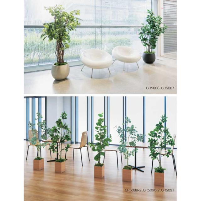 樹木プランター パーテーション フェイクグリーン 人工観葉植物 700×1700×700 【正規代理店】 ベルク 丸鉢 間仕切り トネリコ 人工樹木 造花 空間演出 オフィス クリニック エントランス ロビ 店舗 受付 インテリア 国産 屋内用 BELK GreenMode GR5072