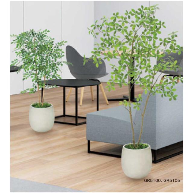 樹木プランター フェイクグリーン パーテーション 人工観葉植物 小丸鉢 650×1500×650 【正規代理店】 ベルク シェフレラ 間仕切り 人工樹木 造花 空間演出 オフィス クリニック エントランス ロビ 店舗 受付 インテリア 国産 屋内用 BELK GreenMode GR5103_4