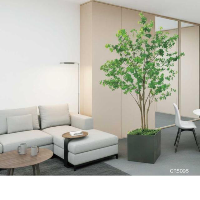 樹木プランター パーテーション フェイクグリーン 人工観葉植物 1000×1900×1000 【正規代理店】 ベルク 四角形 間仕切り フィカスベンジャミン 人工樹木 造花 空間演出 オフィス クリニック エントランス ロビ 店舗 受付 インテリア 国産 屋内用 BELK GreenMode GR5108_5